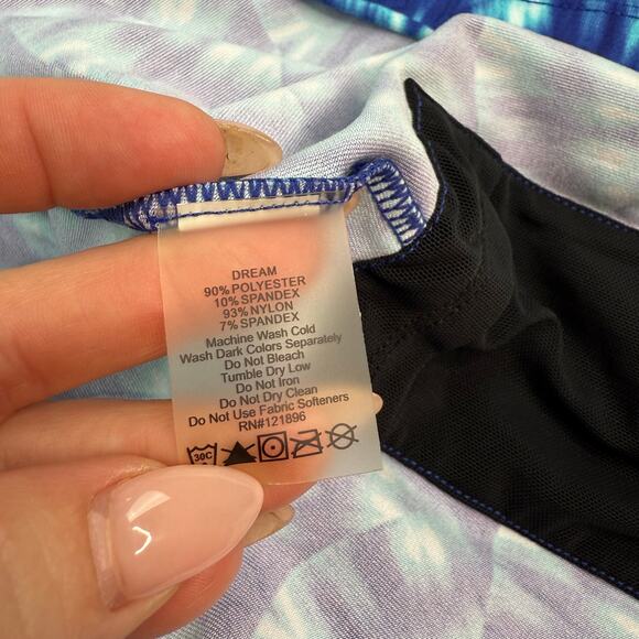 Title Nine Dream Golf  Racerback Dress Size S White Blue Geometric - Picture 9 of 16